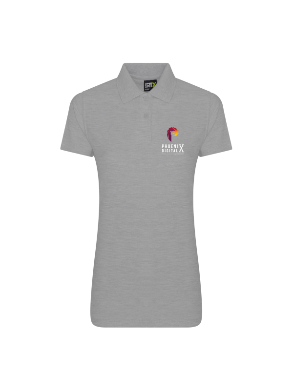 Ladies Light Grey Polo Shirt